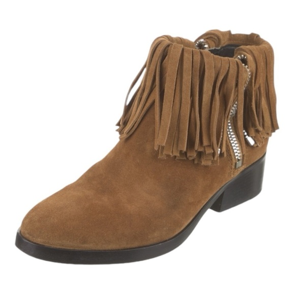 3.1 Phillip LimSuede Fringe Ankle Suede Western‎ Booties Size 5 - Picture 1 of 6